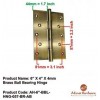 6" x 4" x 4mm Brass Ball Bearing Hinge